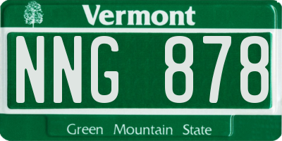 VT license plate NNG878