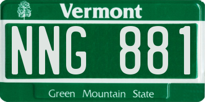 VT license plate NNG881