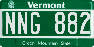 VT license plate NNG882