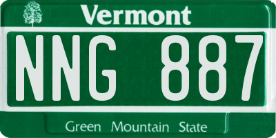 VT license plate NNG887