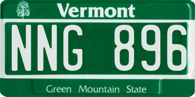 VT license plate NNG896