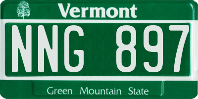VT license plate NNG897
