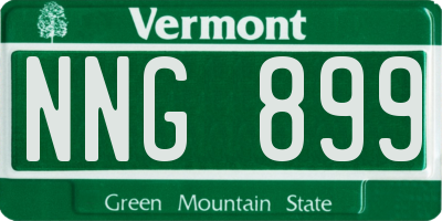 VT license plate NNG899