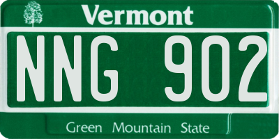 VT license plate NNG902