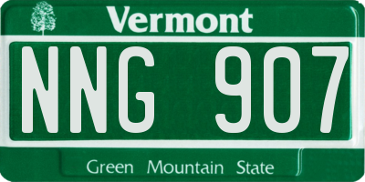VT license plate NNG907