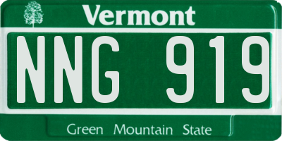 VT license plate NNG919