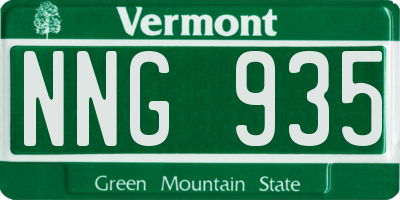 VT license plate NNG935