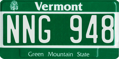 VT license plate NNG948