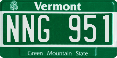 VT license plate NNG951