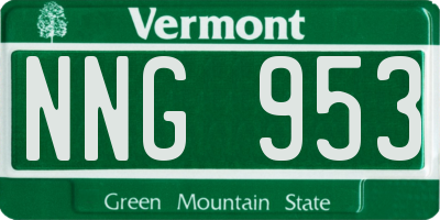 VT license plate NNG953