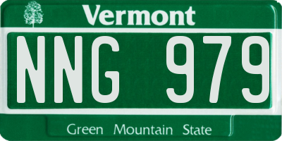VT license plate NNG979