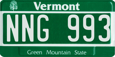 VT license plate NNG993