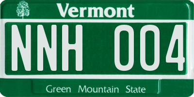 VT license plate NNH004