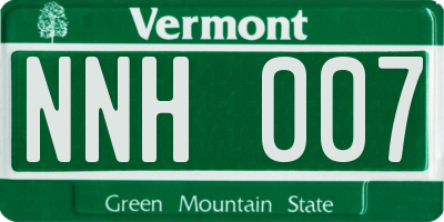VT license plate NNH007