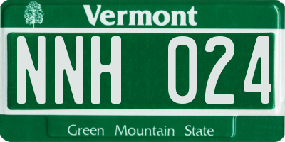 VT license plate NNH024
