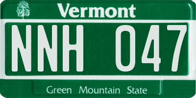 VT license plate NNH047