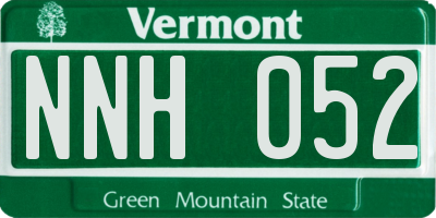 VT license plate NNH052