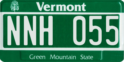 VT license plate NNH055