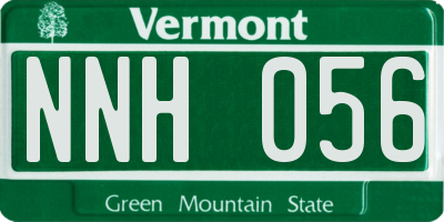 VT license plate NNH056