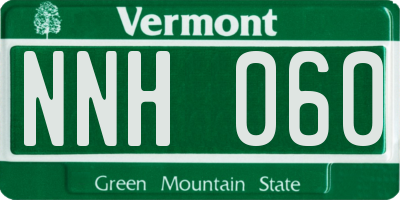 VT license plate NNH060