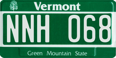 VT license plate NNH068