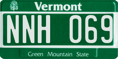 VT license plate NNH069