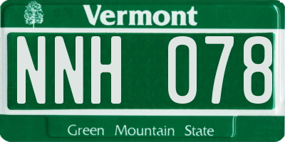 VT license plate NNH078