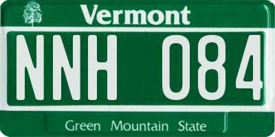 VT license plate NNH084