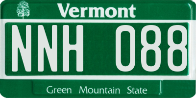 VT license plate NNH088