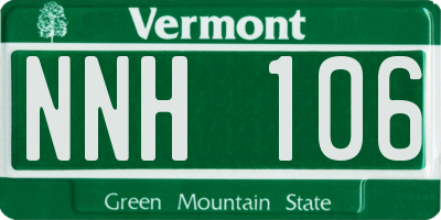 VT license plate NNH106