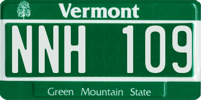 VT license plate NNH109