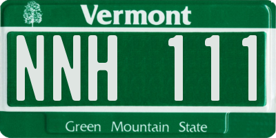 VT license plate NNH111