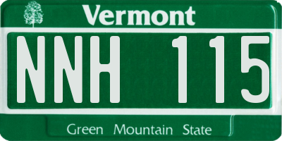 VT license plate NNH115