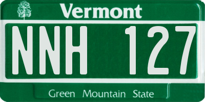 VT license plate NNH127