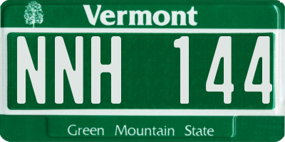 VT license plate NNH144