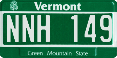 VT license plate NNH149