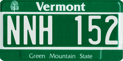VT license plate NNH152