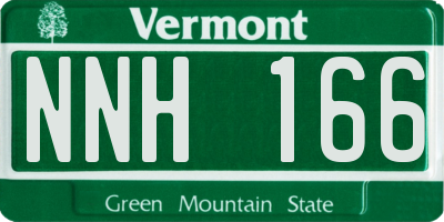 VT license plate NNH166