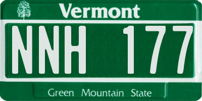 VT license plate NNH177