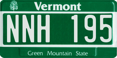 VT license plate NNH195