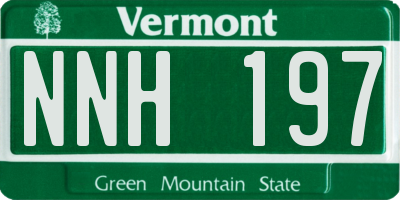 VT license plate NNH197