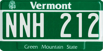 VT license plate NNH212