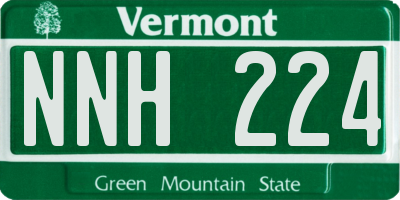 VT license plate NNH224