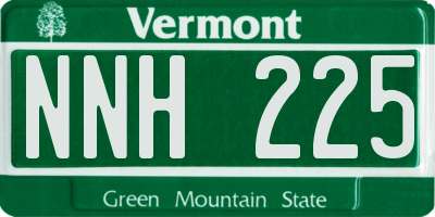 VT license plate NNH225