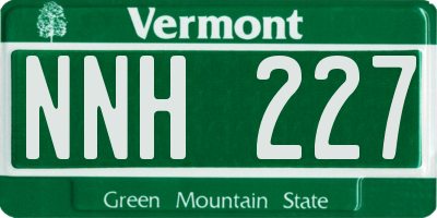 VT license plate NNH227