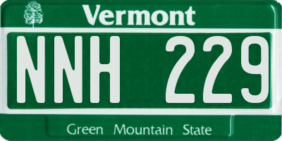 VT license plate NNH229