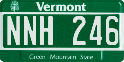 VT license plate NNH246