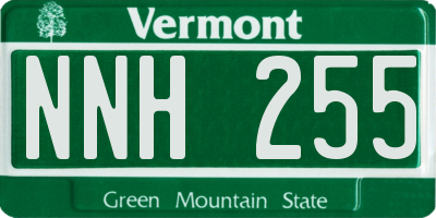 VT license plate NNH255