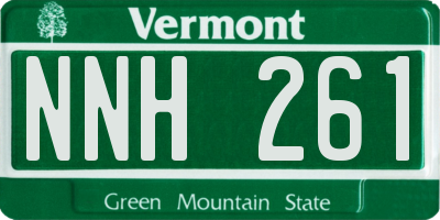 VT license plate NNH261