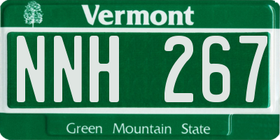 VT license plate NNH267